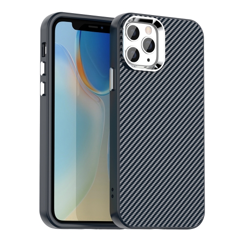 

For iPhone 11 Pro Max Carbon Fiber Series IMD Phone Case(Blue)