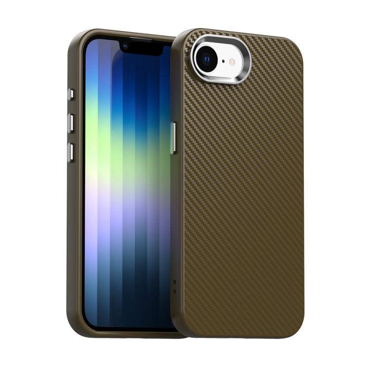 

For iPhone 16e Carbon Fiber Series IMD Phone Case(Brown)