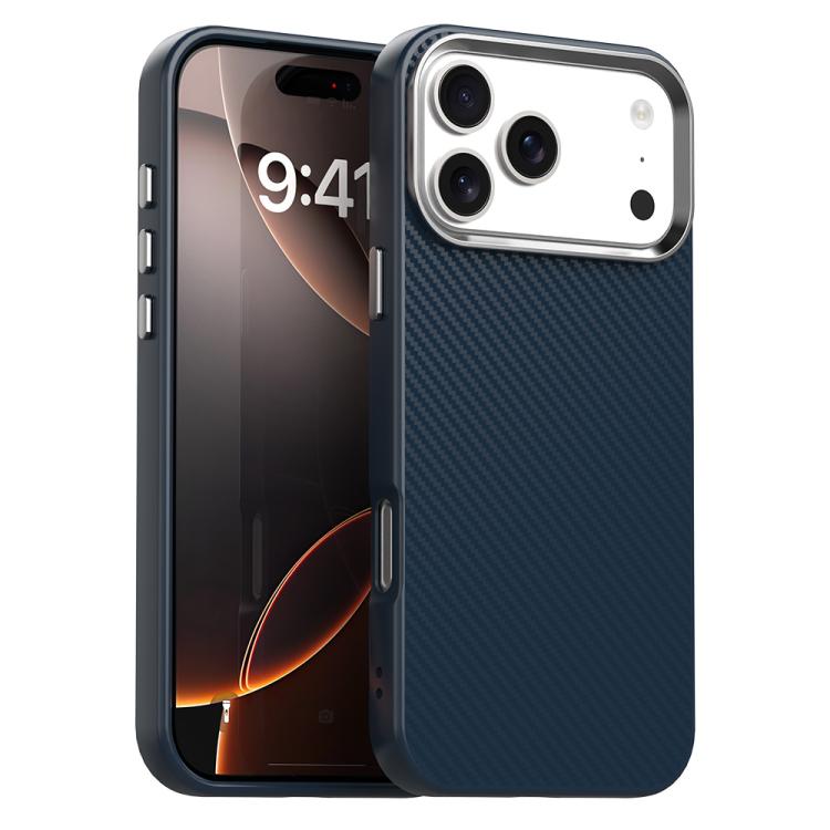 

For iPhone 17 Pro Carbon Fiber Series IMD Phone Case(Blue)