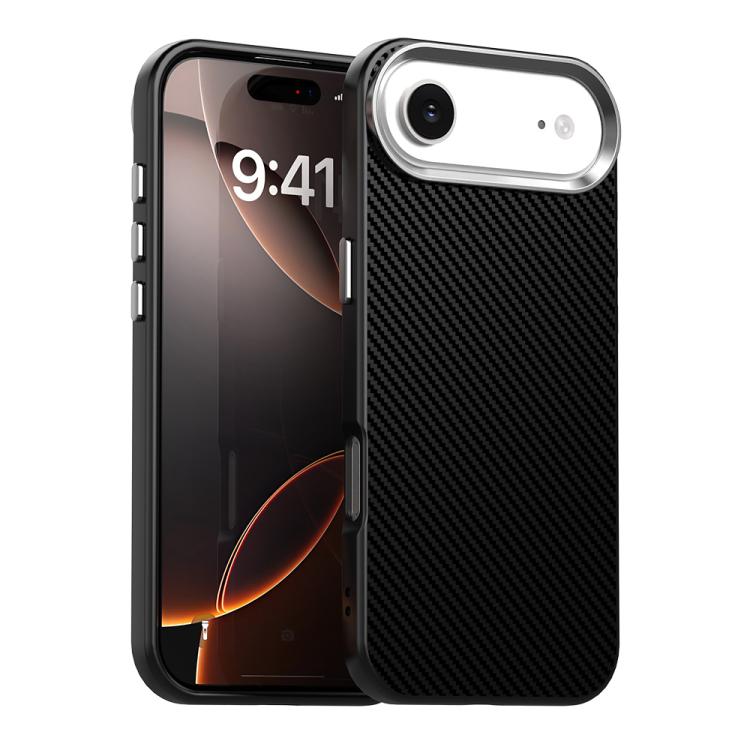 

For iPhone 17 Air Carbon Fiber Series IMD Phone Case(Black)