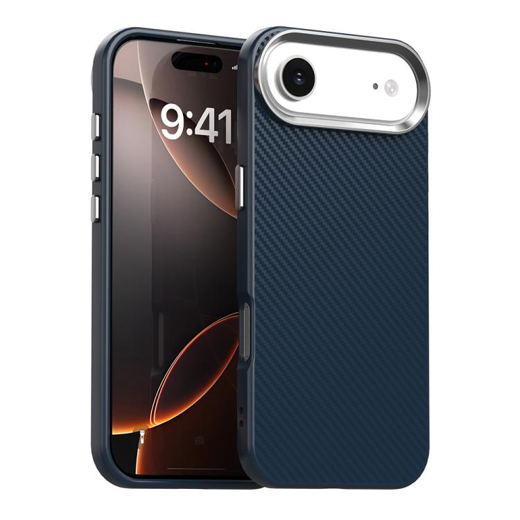 

For iPhone 17 Air Carbon Fiber Series IMD Phone Case(Blue)