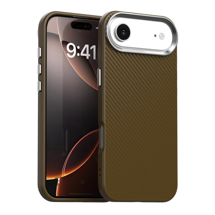 

For iPhone 17 Air Carbon Fiber Series IMD Phone Case(Brown)