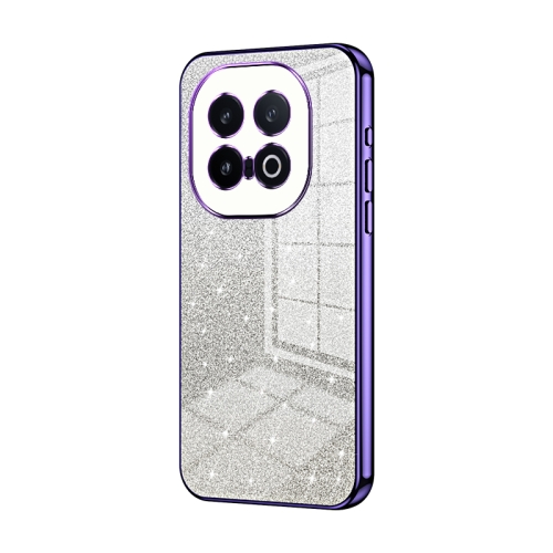 For vivo iQOO 13 Gradient Glitter Powder Electroplated Phone Case(Purple)