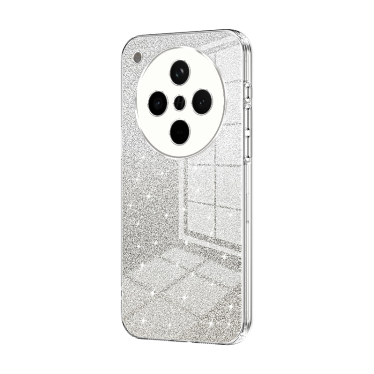 

For OPPO Find X8 Gradient Glitter Powder Electroplated Phone Case(Transparent)