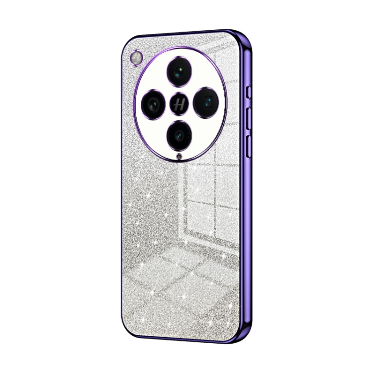 

For OPPO Find X8 Pro Gradient Glitter Powder Electroplated Phone Case(Purple)