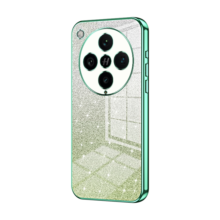 

For OPPO Find X8 Pro Gradient Glitter Powder Electroplated Phone Case(Green)