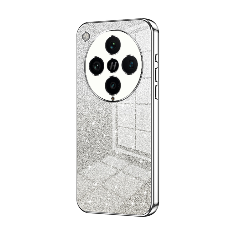 

For OPPO Find X8 Pro Gradient Glitter Powder Electroplated Phone Case(Silver)