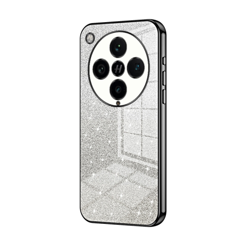 

For OPPO Find X8 Pro Gradient Glitter Powder Electroplated Phone Case(Black)