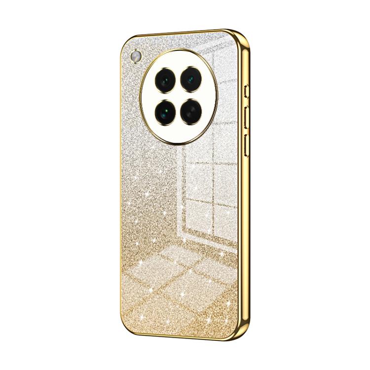 

For OPPO Find X8s Gradient Glitter Powder Electroplated Phone Case(Gold)
