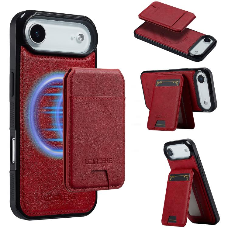 

For iPhone 17 Air LC.IMEEKE L3 Series Detachable RFID Card Bag Magsafe Phone Case(Red)