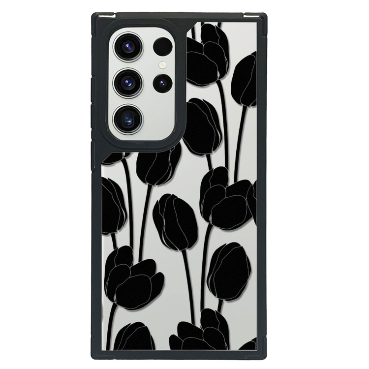 

For Samsung Galaxy S22 Ultra 5G Creative Art Pattern Full Coverage Phone Case(Tulip Camellia B)