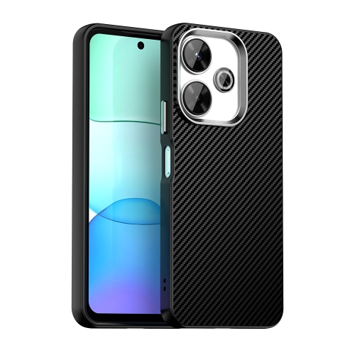 

For Xiaomi Poco M6 4G Carbon Fiber Series IMD Phone Case(Black)