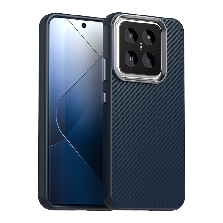 

For Xiaomi 14 Pro Carbon Fiber Series IMD Phone Case(Blue)