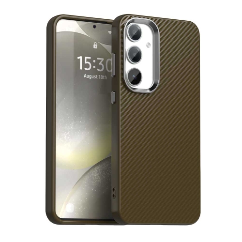 

For Samsung Galaxy S23 FE 5G Carbon Fiber Series IMD Phone Case(Brown)