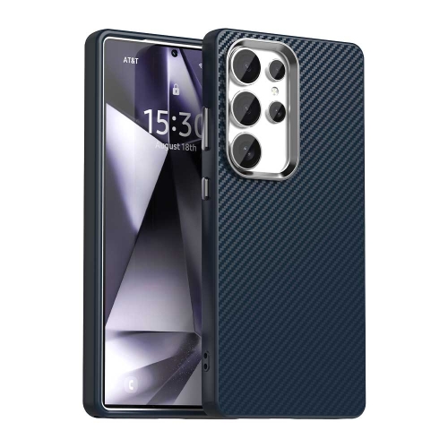 

For Samsung Galaxy S25 Ultra 5G Carbon Fiber Series IMD Phone Case(Blue)