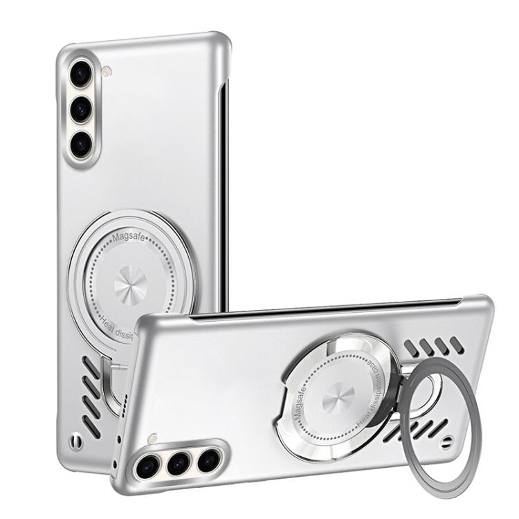 

For Samsung Galaxy S25 5G Ice Sense Series Graphene Cooling MagSafe Holder Phone Case(Silver)