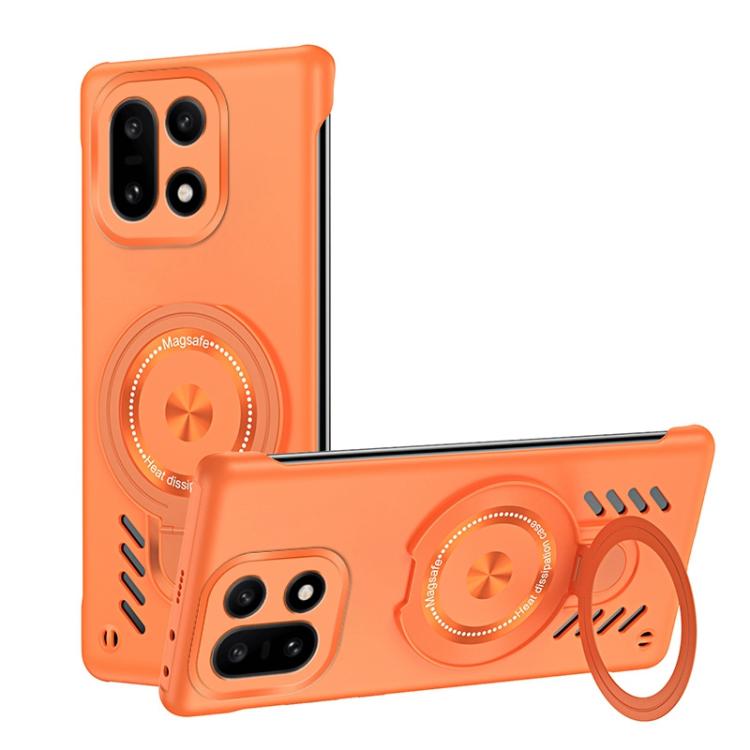 

For OnePlus 15 Ice Sense Series Graphene Cooling MagSafe Holder Phone Case(Orange)