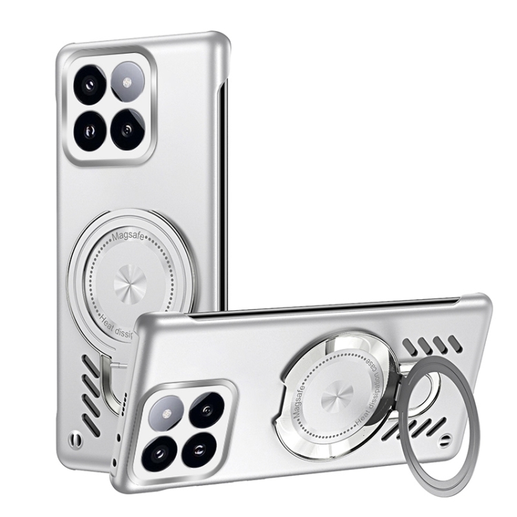 

For Xiaomi 14 Ice Sense Series Graphene Cooling MagSafe Holder Phone Case(Silver)