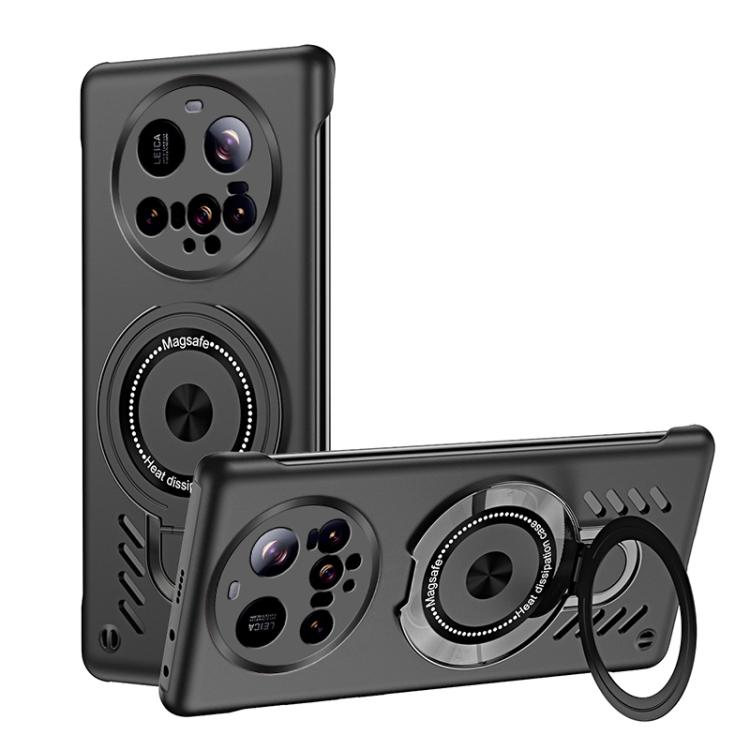 

For Xiaomi 15 Ultra Ice Sense Series Graphene Cooling MagSafe Holder Phone Case(Black)