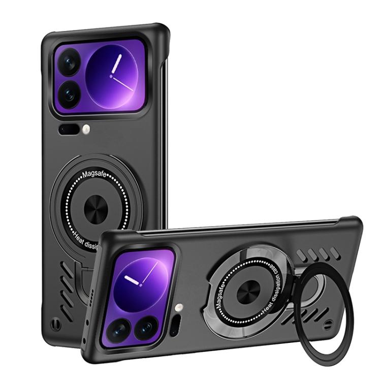 

For Xiaomi 17 Pro Ice Sense Series Graphene Cooling MagSafe Holder Phone Case(Black)