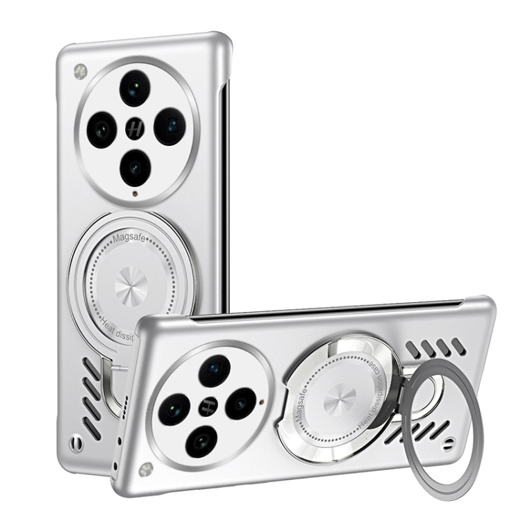 

For OPPO Find X8 Pro Ice Sense Series Graphene Cooling MagSafe Holder Phone Case(Silver)