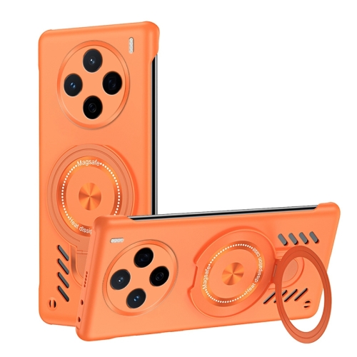 

For vivo X200 Ice Sense Series Graphene Cooling MagSafe Holder Phone Case(Orange)