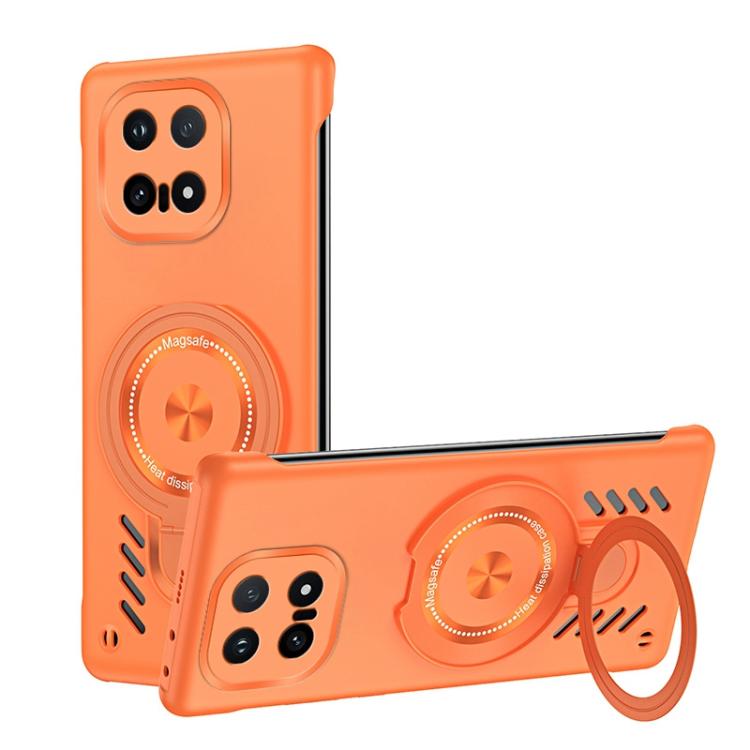 

For vivo iQOO 15 Ice Sense Series Graphene Cooling MagSafe Holder Phone Case(Orange)
