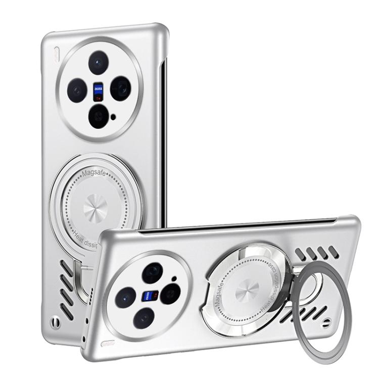 

For vivo X300 Ice Sense Series Graphene Cooling MagSafe Holder Phone Case(Silver)