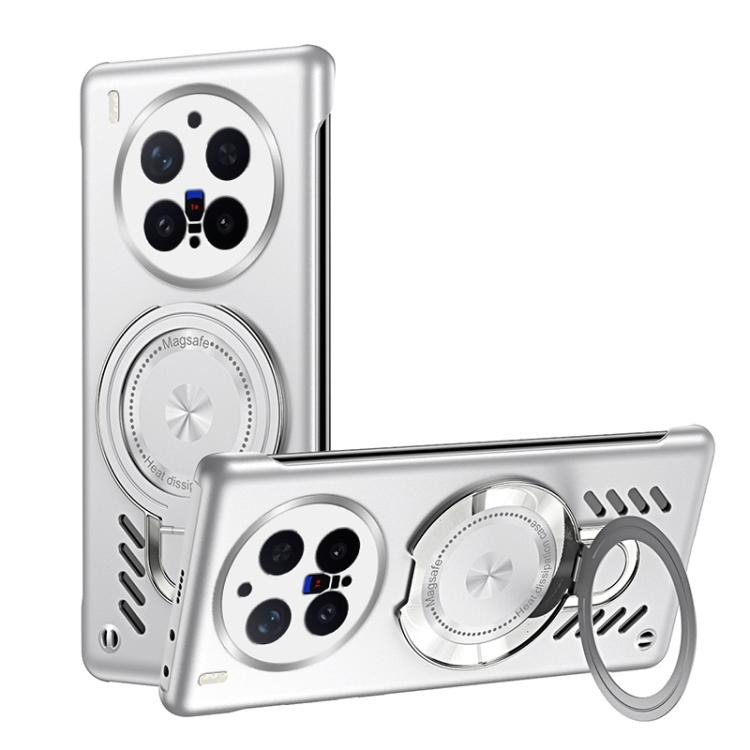 

For vivo X300 Pro Ice Sense Series Graphene Cooling MagSafe Holder Phone Case(Silver)