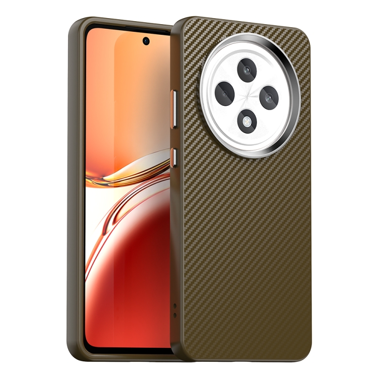 

For OPPO Reno12 F 5G Carbon Fiber Series IMD Phone Case(Brown)