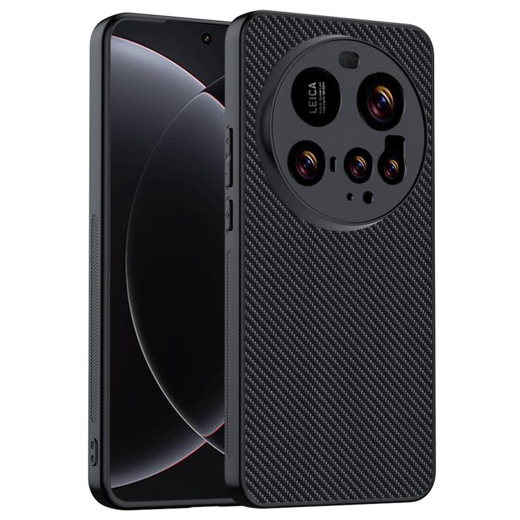 

For Xiaomi 15 Ultra Ultra-thin Carbon Fiber Texture Printing Phone Case(Black)