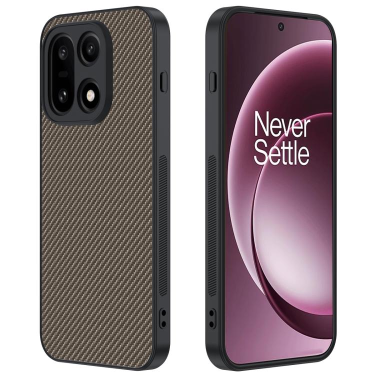 

For OnePlus 15 Ultra-thin Carbon Fiber Texture Printing Phone Case(Gold)