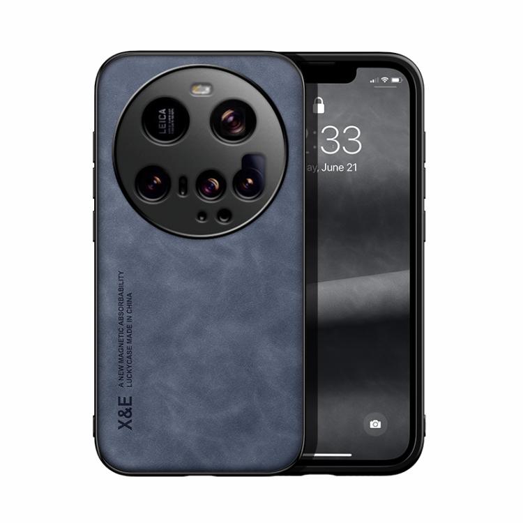 

For Xiaomi 15 Ultra Skin Feel Magnetic Leather Back Phone Case(Blue)
