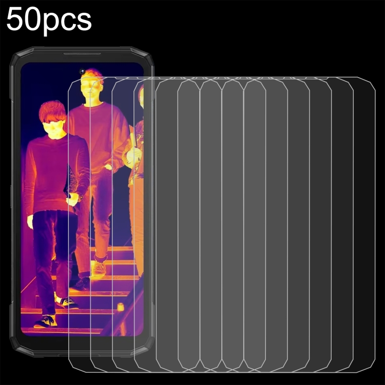 

For Doogee Fire 6 Power 50pcs 3D 0.3mm Fine Hole High Aluminum Tempered Glass Film