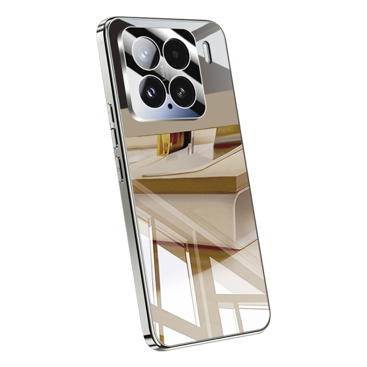 

For Xiaomi 15 Electroplating Ice Crystal Airbag Full Coverage Shockproof Phone Case(Gray)