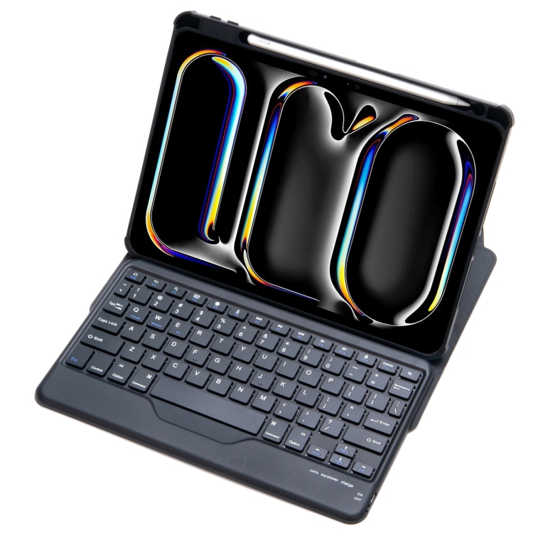 

For iPad Pro 11 2024 L13-B 360 Rotation Acrylic Transparent Bluetooth Keyboard Leather Case(Black)