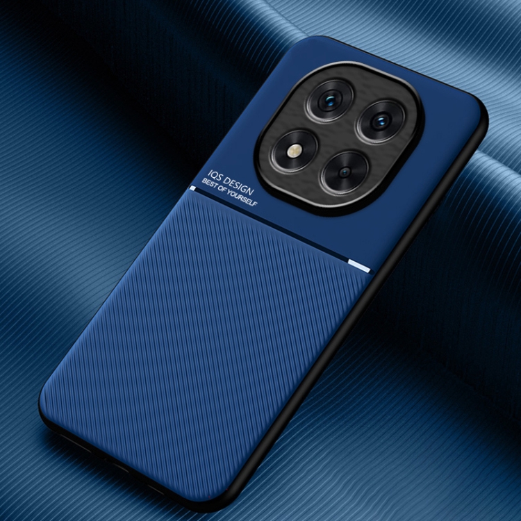 

For Redmi Note 14 Pro+ 5G Classic Tilt Strip Grain Magnetic PC Hybrid TPU Phone Case(Blue)
