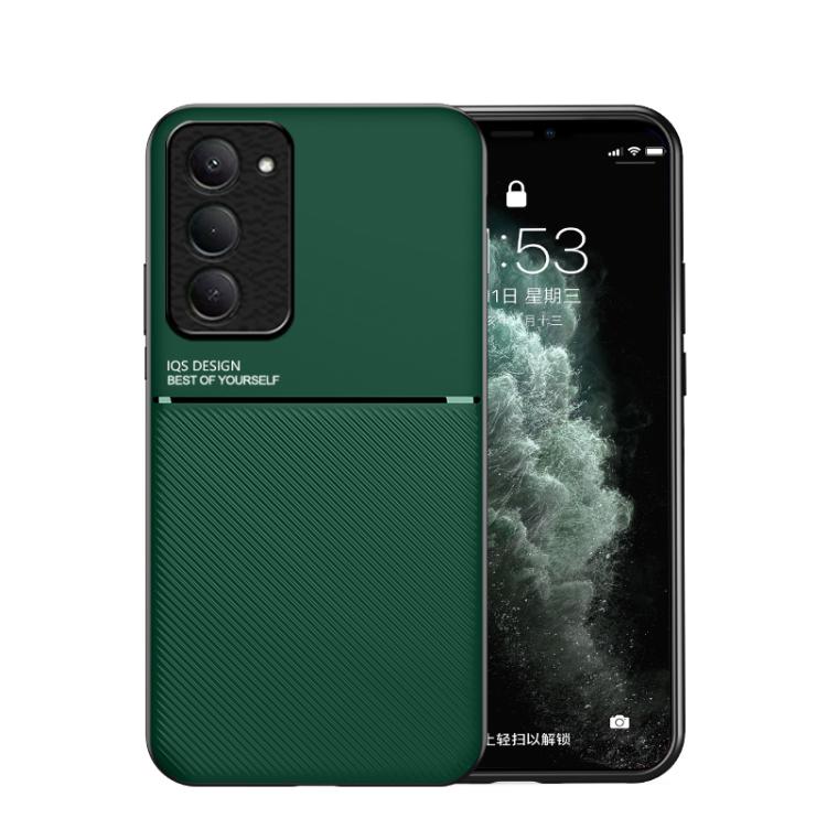 For Redmi 15 5G / 4G EU 171mm Classic Tilt Strip Grain Magnetic PC Hybrid TPU Phone Case(Green)