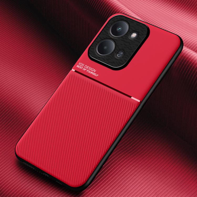 

For Redmi 15C 5G / 4G Global 171mm / Poco C85 4G Classic Tilt Strip Grain Magnetic PC Hybrid TPU Phone Case(Red)