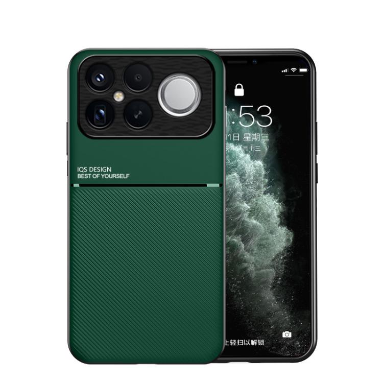 

For Redmi K90 Pro Max / Xiaomi Poco F8 Ultra 5G Classic Tilt Strip Grain Magnetic PC Hybrid TPU Phone Case(Green)