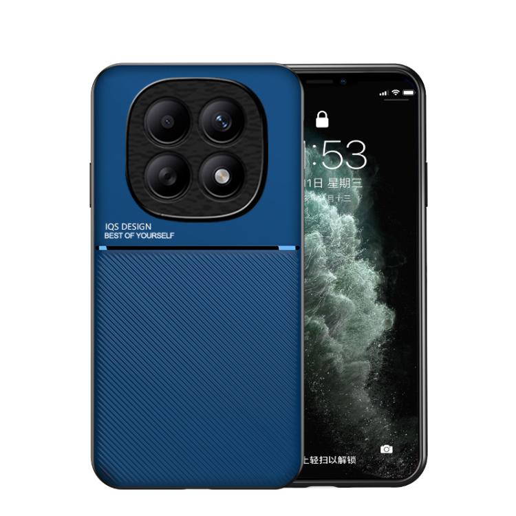 

For Redmi Note 15 4G / 5G Global 164mm / Poco M8 5G Classic Tilt Strip Grain Magnetic PC Hybrid TPU Phone Case(Blue)