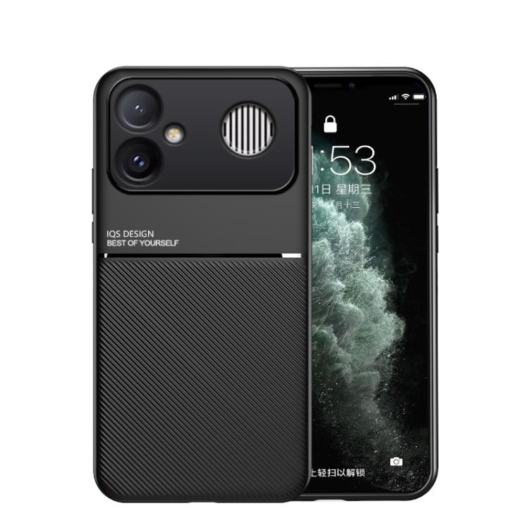 For Redmi K90 Max 5G Classic Tilt Strip Grain Magnetic PC Hybrid TPU Phone Case(Black)
