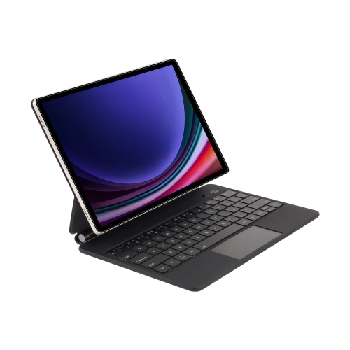 

For Samsung Galaxy Tab S9 FE / S9 P710 Magnetic Bluetooth Keyboard Leather Tablet Case(Black)