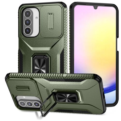 

For Samsung Galaxy A26 5G Sliding Camshield Holder Phone Case(Alpine Green)