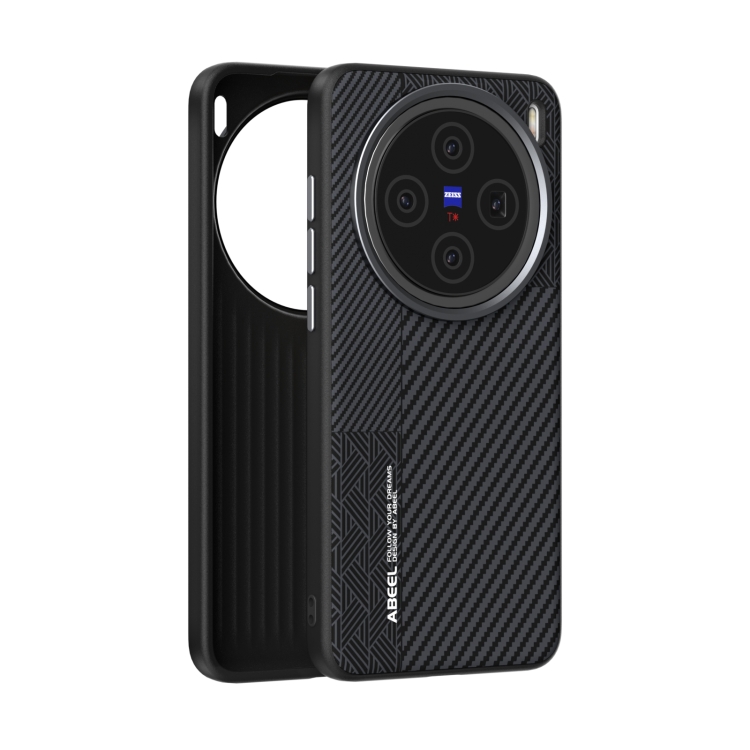 

For vivo X200 ABEEL 6D Micro Relief MagSafe Magnetic Phone Case(Carbon Fiber Black)