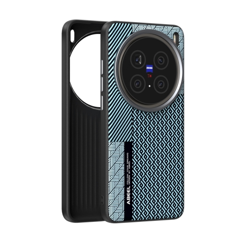 

For vivo X200 Pro ABEEL 6D Micro Relief MagSafe Magnetic Phone Case(Carbon Fiber Blue)