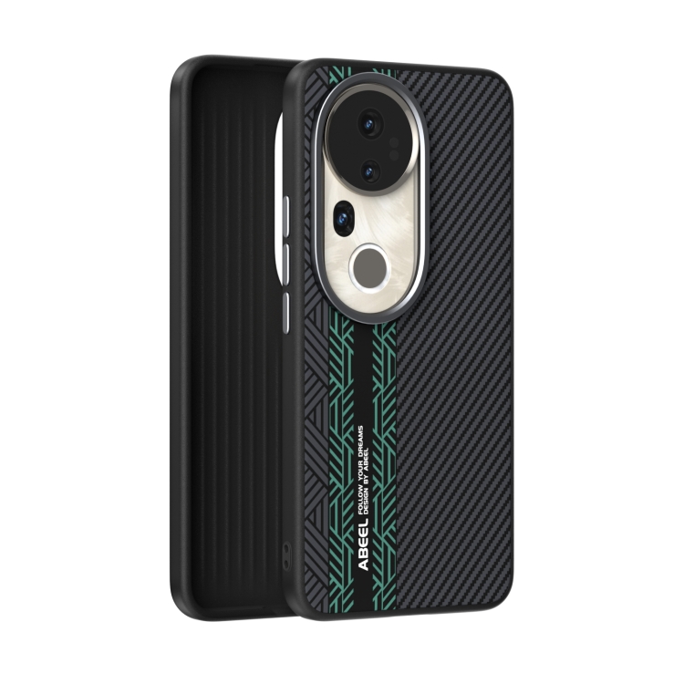 

For vivo S20 Pro ABEEL 6D Micro Relief MagSafe Magnetic Phone Case(Green)