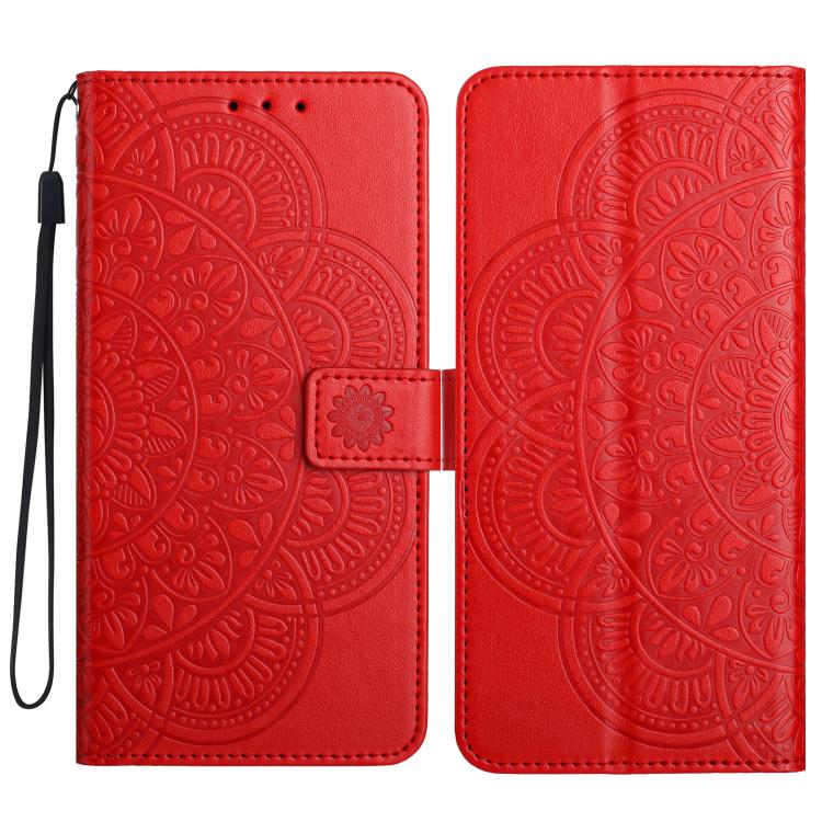 

For Xiaomi 15T 5G Flower Embossed Leather Phone Case(Red)