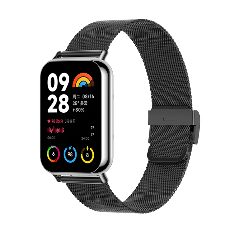 

For Xiaomi Smart Band 9 Pro / 8 Pro Milan Buckle Metal Watch Band(Black)