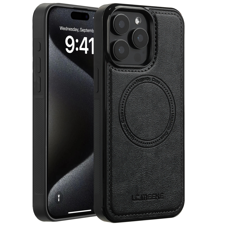 

For iPhone 15 Pro Max LC.IMEEKE Magsafe Phone Case(Black)